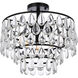 Mila 3 Light 16 inch Black Flush Mount Ceiling Light