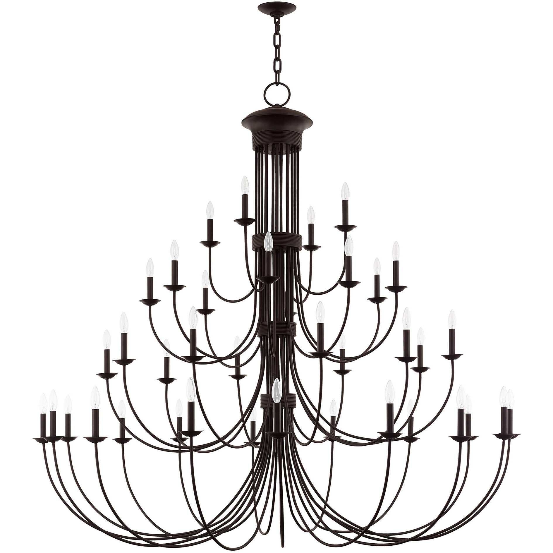 Estate 38 Light 72 inch Bronze Grand Foyer Chandelier Ceiling Light