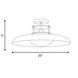 Gavin 1 Light 20 inch White with Warm Brass Accents Semi-Flush Ceiling Light in White/Warm Brass