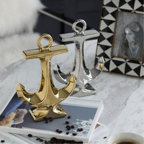 Anchor Silver and Gold Accent Décor, Set of 2 