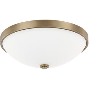 Perkins 2 Light 12.5 inch Aged Brass Flush Mount Ceiling Light