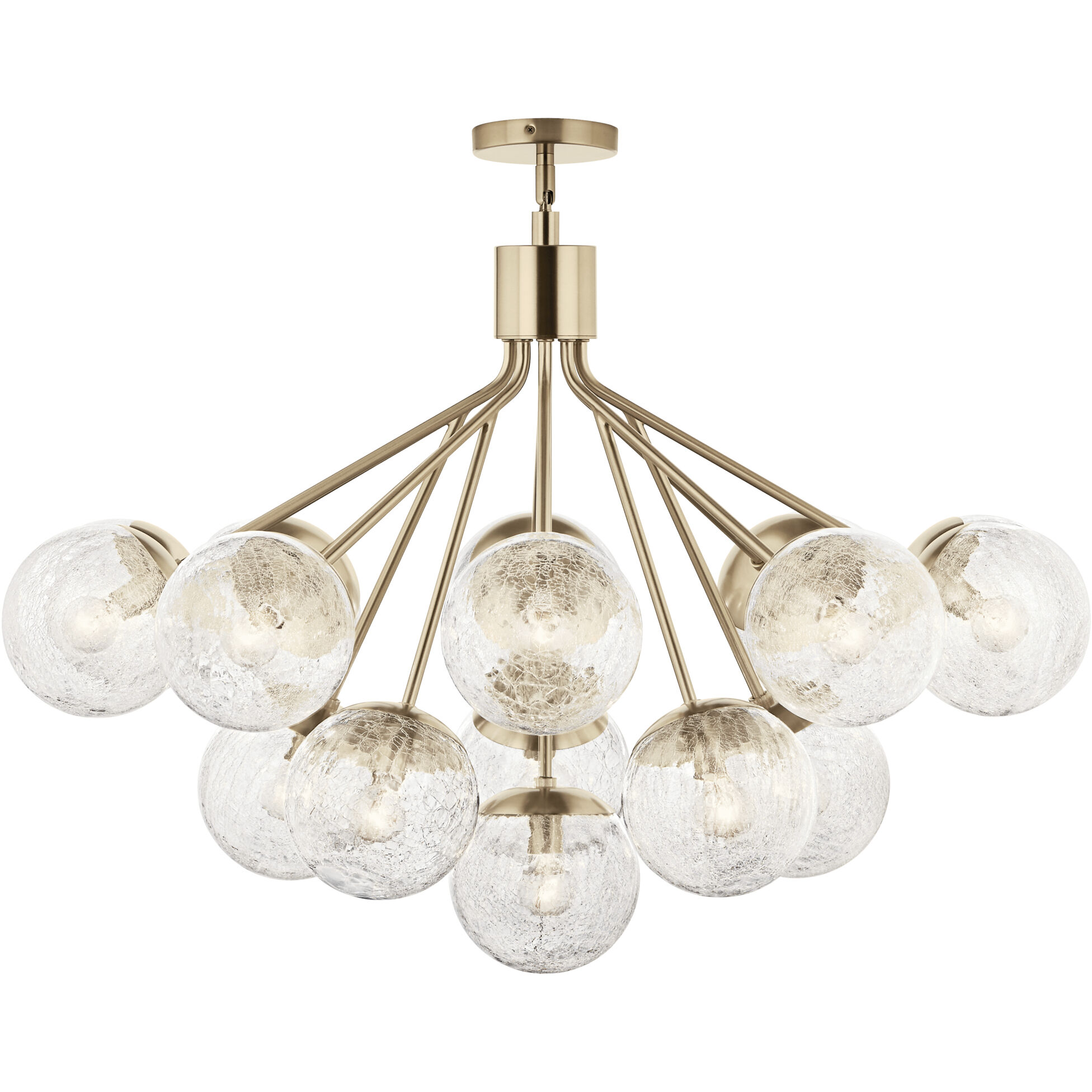 Silvarious 16 Light Champagne Bronze Chandelier/Semi Flush Ceiling Light