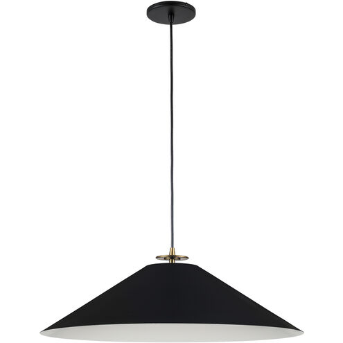 Prudence 1 Light 24 inch Aged Brass with Matte Black Pendant Ceiling Light in Aged Brass and Matte Black
