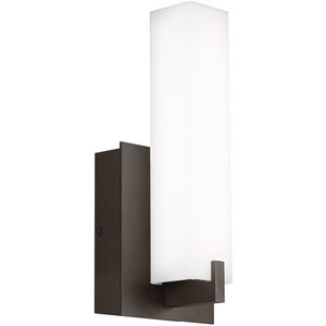 Cosmo LED 12 inch Charcoal Outdoor Wall Light in LED 80 CRI 4000K, In-Line Fuse, Integrated LED