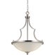 Barrie 3 Light 19 inch Brushed Steel Pendant Ceiling Light