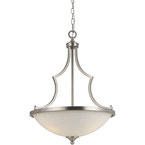 Barrie 3 Light 19 inch Brushed Steel Pendant Ceiling Light