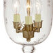 Hundi 3 Light 9 inch Rubbed Brass Semi-Flush Mount Ceiling Light