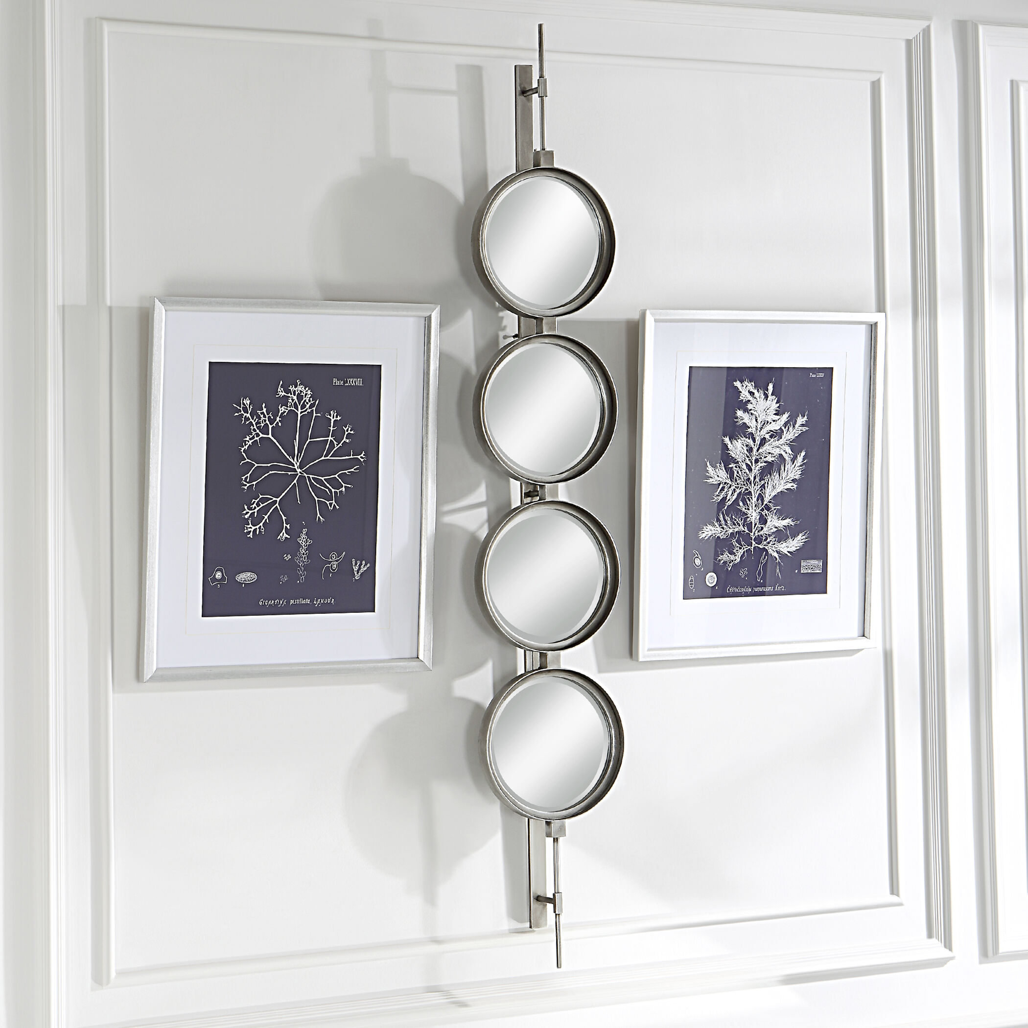 Button 60 X 10 inch Silver Leaf Mirror