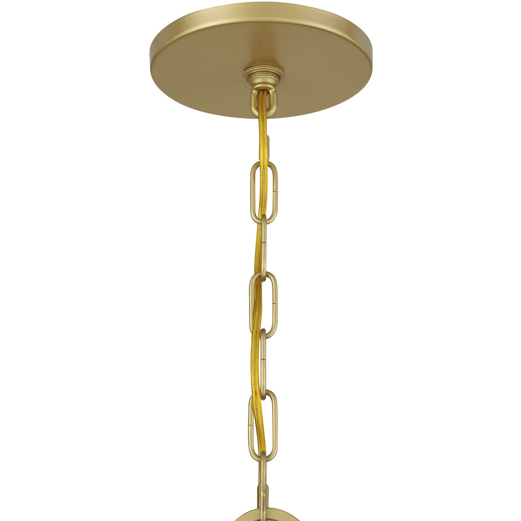 Once 8 Light 36 inch Spun Gold Chandelier Ceiling Light