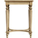 Tyler Solid Wood Inlay Side Table in Beige