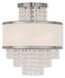 Prescott 3 Light 12 inch Brushed Nickel Semi-Flush Mount Ceiling Light