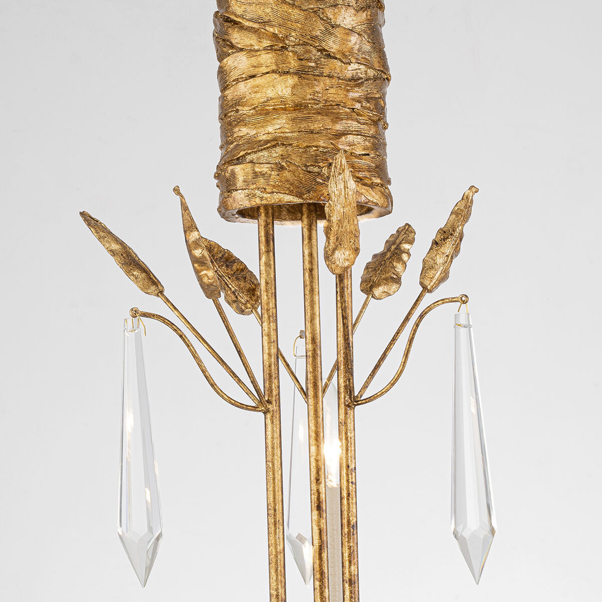 Palm d'Or 3 Light 24 inch Gold Chandelier Ceiling Light