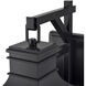 Edenton 3 Light 21.25 inch Matte Black Outdoor Wall Sconce