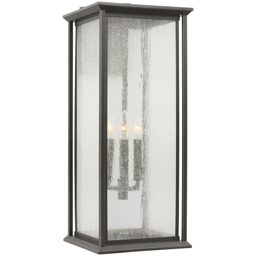 Audley 3 Light 24 inch Antique Bronze Outdoor Wall Lantern, Extra Large