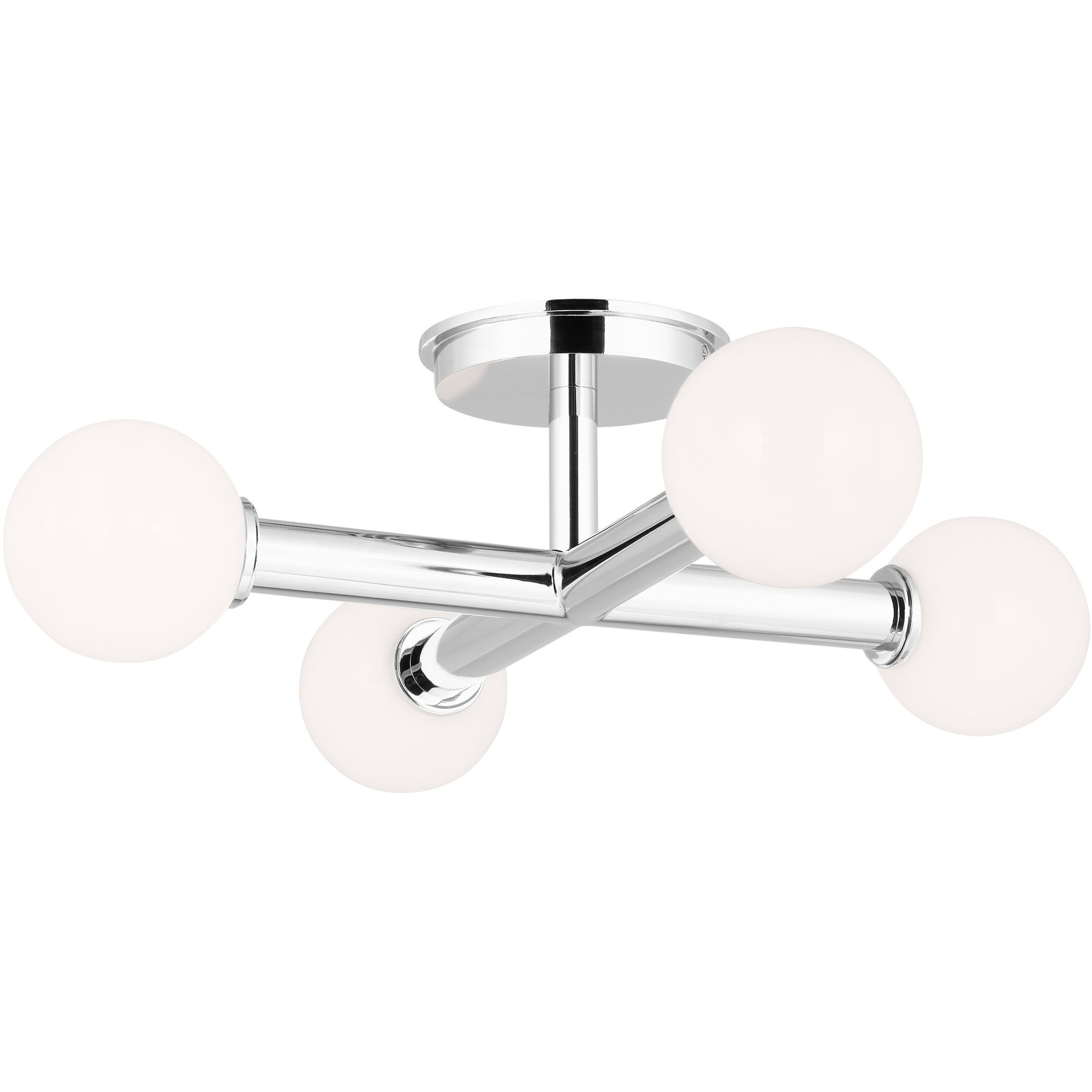 Kelly by Kelly Wearstler Nodes 4 Light 18 inch Polished Nickel Semi-Flush Mount Ceiling Light