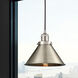 Franklin Restoration Briarcliff 1 Light 10 inch Brushed Satin Nickel Mini Pendant Ceiling Light in Incandescent, Franklin Restoration