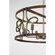 Yorkville 6 Light 24 inch Aged Darkwood/Silver Patina Pendant Ceiling Light