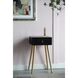 Anita 27.6 X 15.7 inch Black/Gold Bedside Table