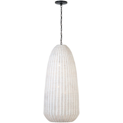 Chapman & Myers Kokomo LED 20 inch Bronze Elongated Pendant Ceiling Light