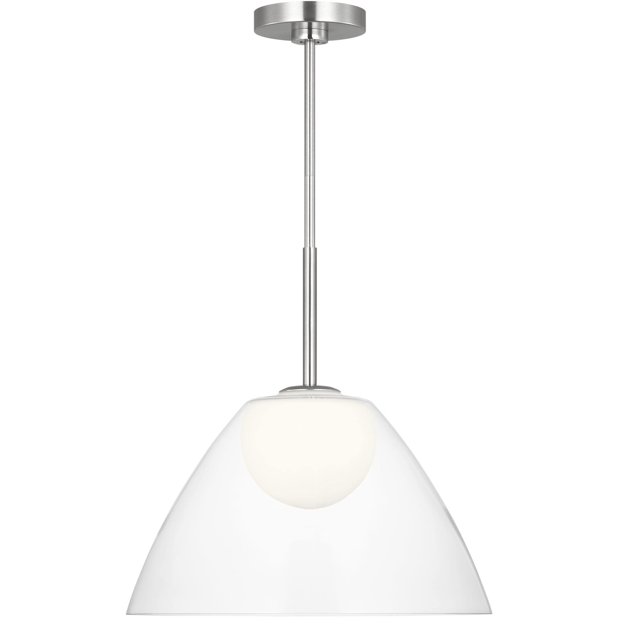 Drew & Jonathan Suma 1 Light 16 inch Brushed Nickel Pendant Ceiling Light, Medium