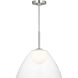Drew & Jonathan Suma 1 Light 16 inch Brushed Nickel Pendant Ceiling Light, Medium