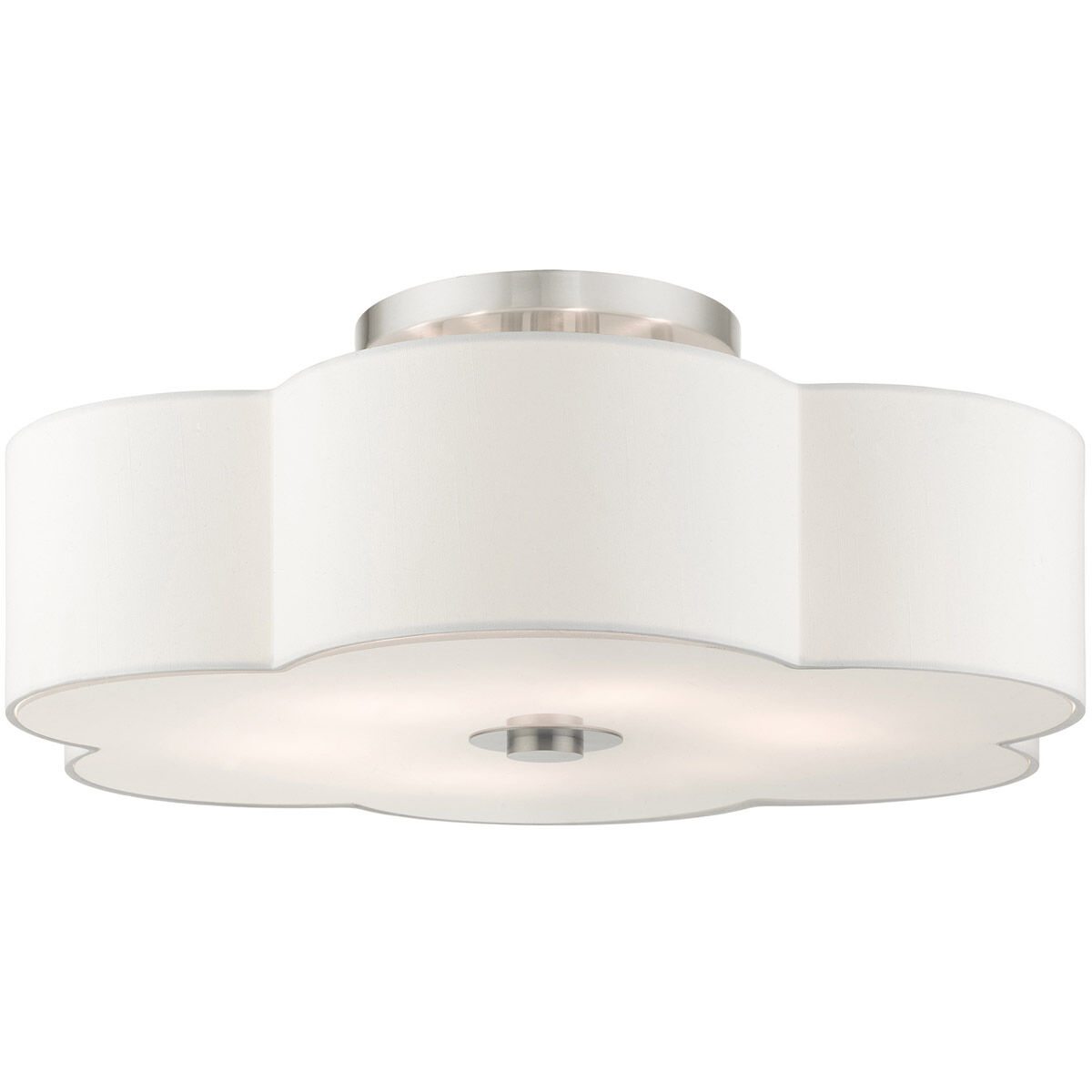 Chelsea 6 Light 28 inch Brushed Nickel Semi Flush Ceiling Light