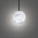 Pisces 1 Light 8 inch Black Mini Pendant Ceiling Light in 4000K