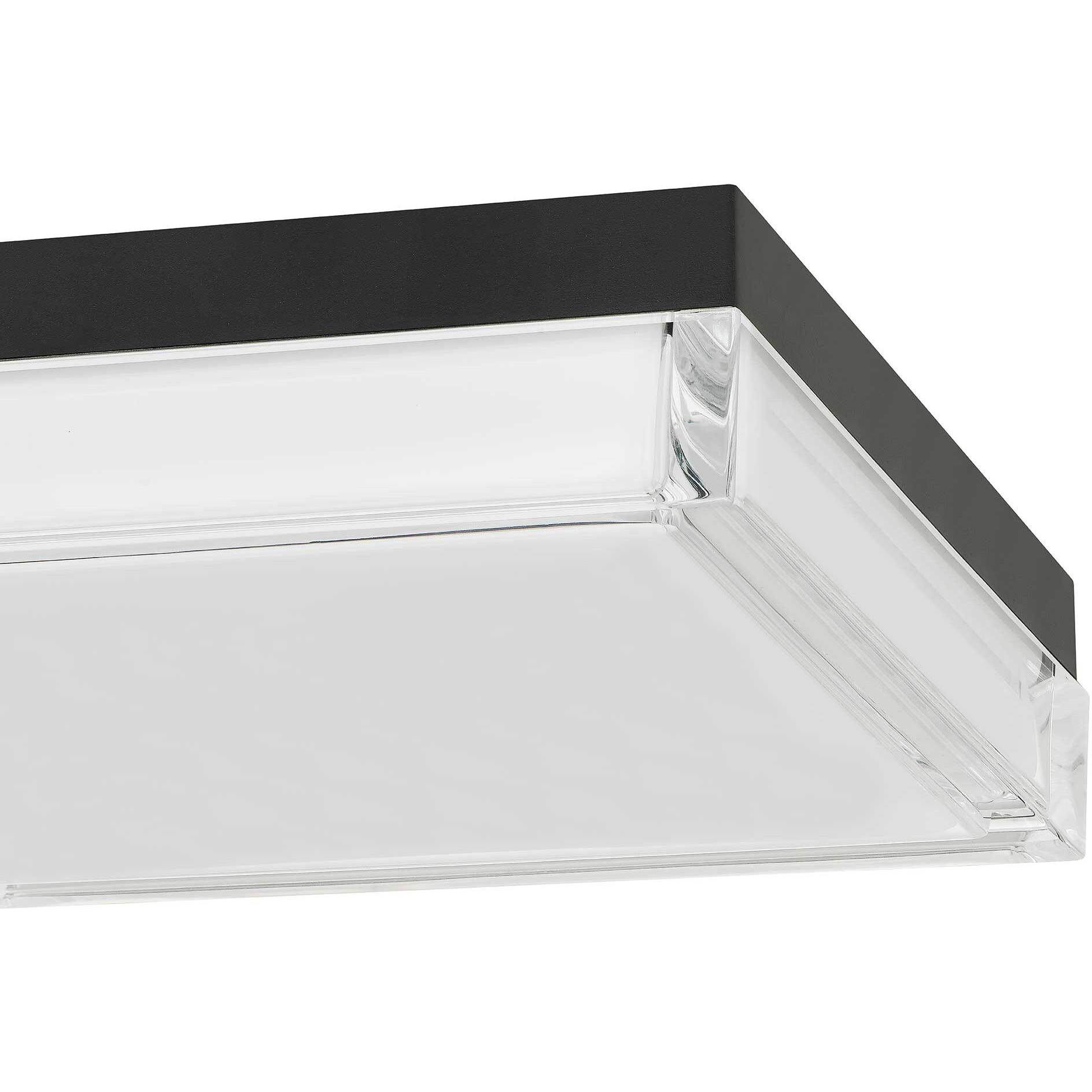 Box LED 11 inch Sand Black Outdoor Flush Mount