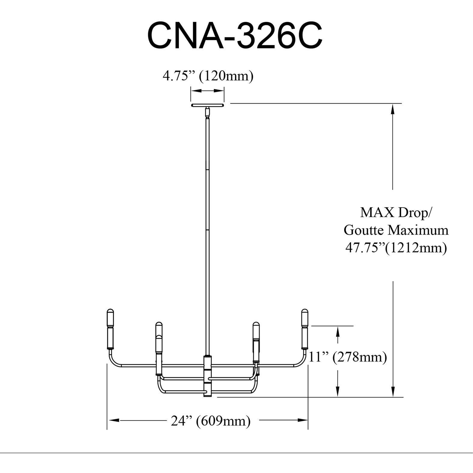 Catalina 6 Light 32 inch Matte Black Chandelier Ceiling Light
