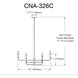 Catalina 6 Light 32 inch Matte Black Chandelier Ceiling Light