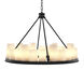 Commodore 24 Light 35.43 inch Black with Faux Candle Shade Chandelier Ceiling Light