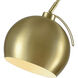 Kopernikus 61 inch 60.00 watt Aged Brass with White Floor Lamp Portable Light