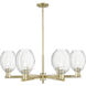 Preston 6 Light 23.88 inch Antique Brass Chandelier Ceiling Light in Clear Glass