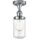 Dover 1 Light 6.5 inch Polished Chrome Semi-Flush Mount Ceiling Light
