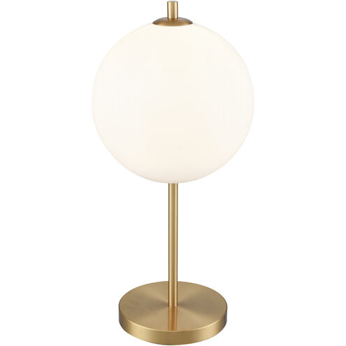 Orbital 22 inch 60.00 watt Aged Brass with White Desk Lamp Portable Light