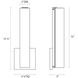 Tubo Slim LED 4.25 inch Polished Chrome ADA Sconce Wall Light in Flat