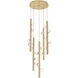 Stella LED 21.1 inch Gilded Brass Chandelier Ceiling Light, Round Multi-Port