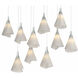 Mobius 10 Light 45.6 inch Vintage Platinum Pendant Ceiling Light, Long