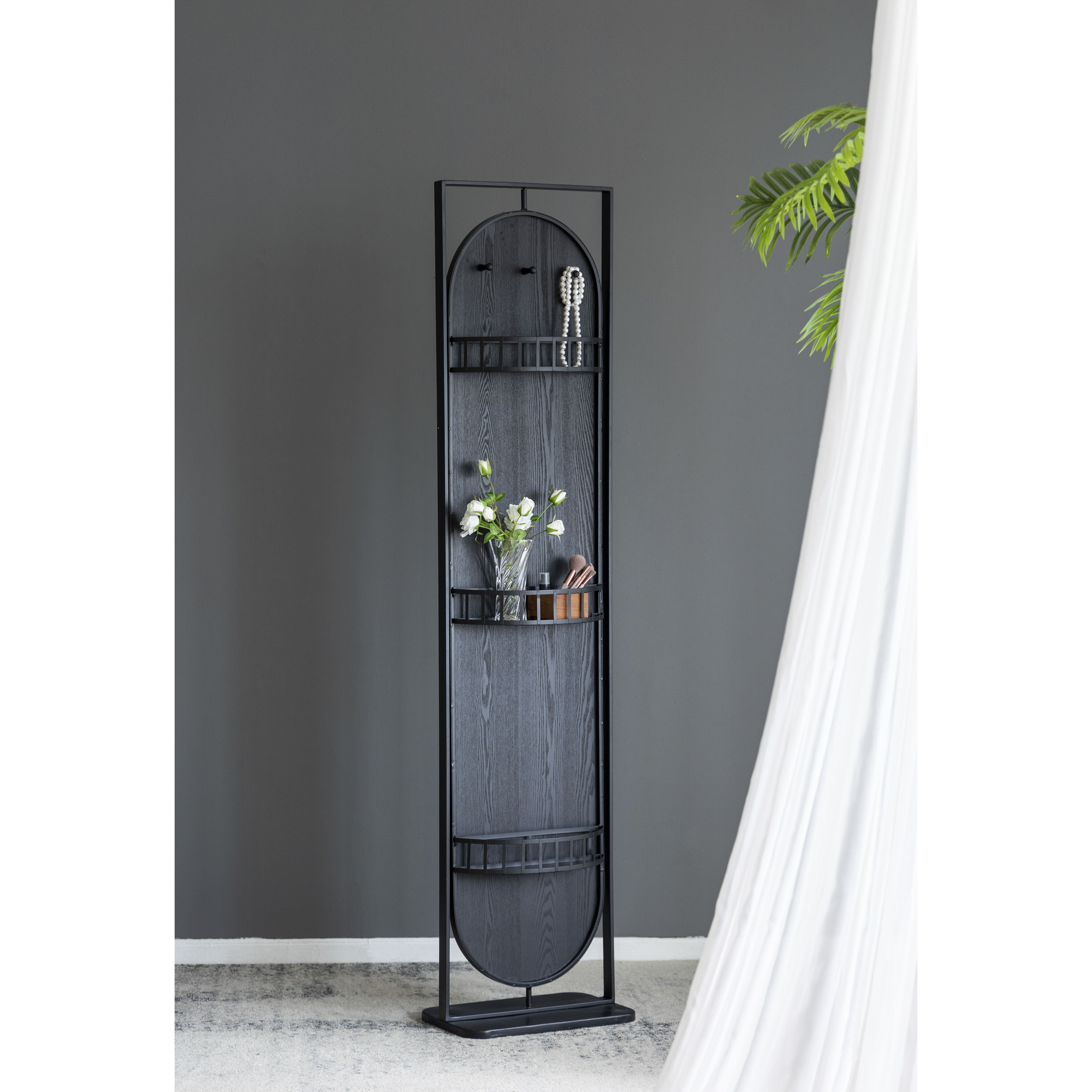 Full 77.8 X 18.1 inch Black Mirror