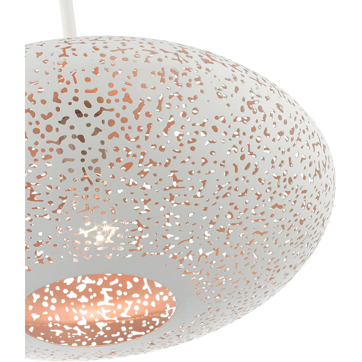 Charlton 1 Light 16 inch White with Brushed Nickel Accents Pendant Ceiling Light