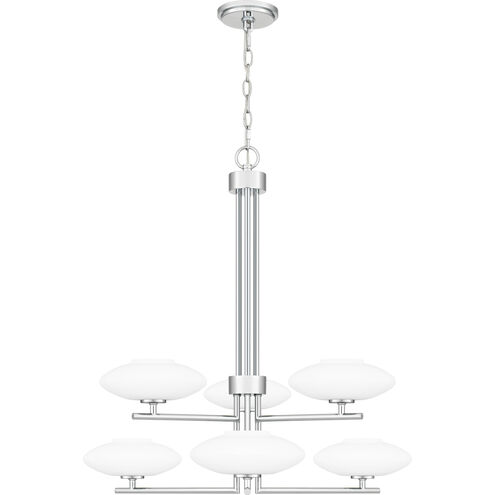 Chenal 6 Light 29.25 inch Polished Chrome Chandelier Ceiling Light