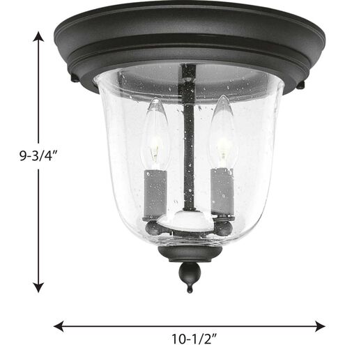 Ashmore 2 Light 11 inch Textured Black Outdoor Flush Mount