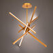 Parallax LED 38.75 inch Aged Brass Pendant Ceiling Light, dweLED