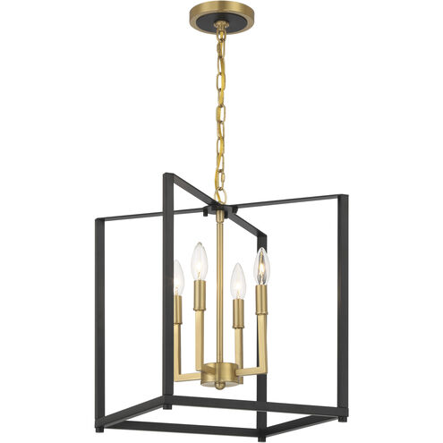 Colwick 4 Light 13.75 inch Matte Black and Signature Gold Pendant Ceiling Light