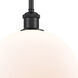 Ballston Large Athens 1 Light 10 inch Matte Black Pendant Ceiling Light in Matte White Glass, Ballston