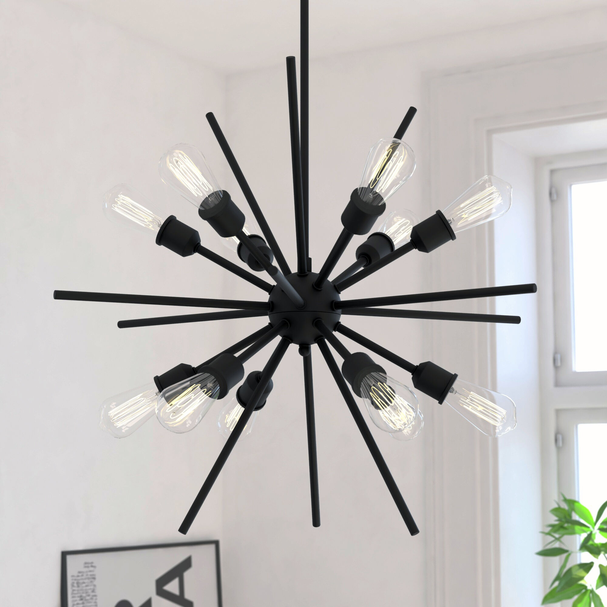Estelle LED 27.5 inch Matte Black Pendant Ceiling Light