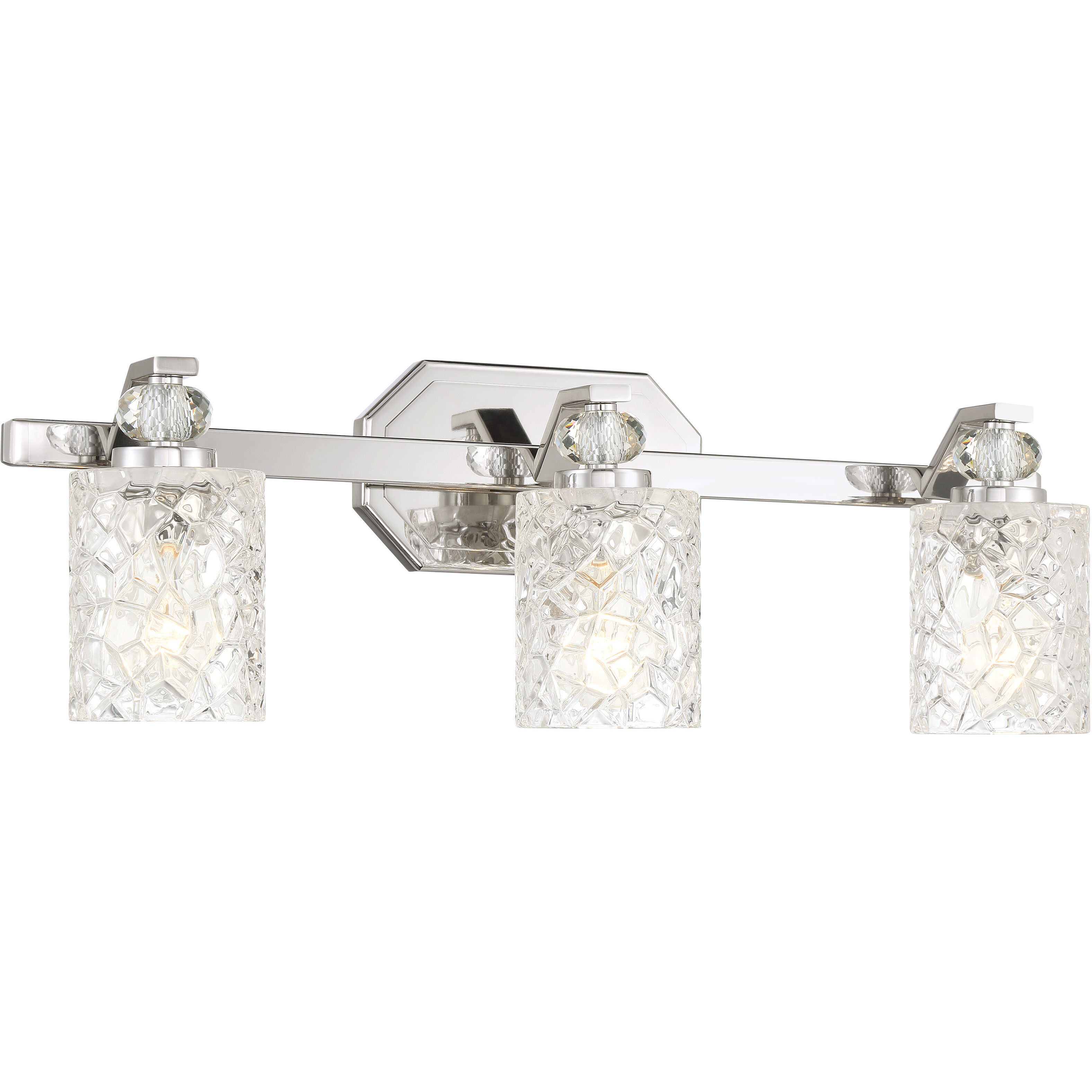 Crystal Kay 3 Light 24.5 inch Chrome Bath Vanity Wall Light