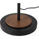 Roswell 70 inch 14 watt Matte Black Torchiere Portable Light