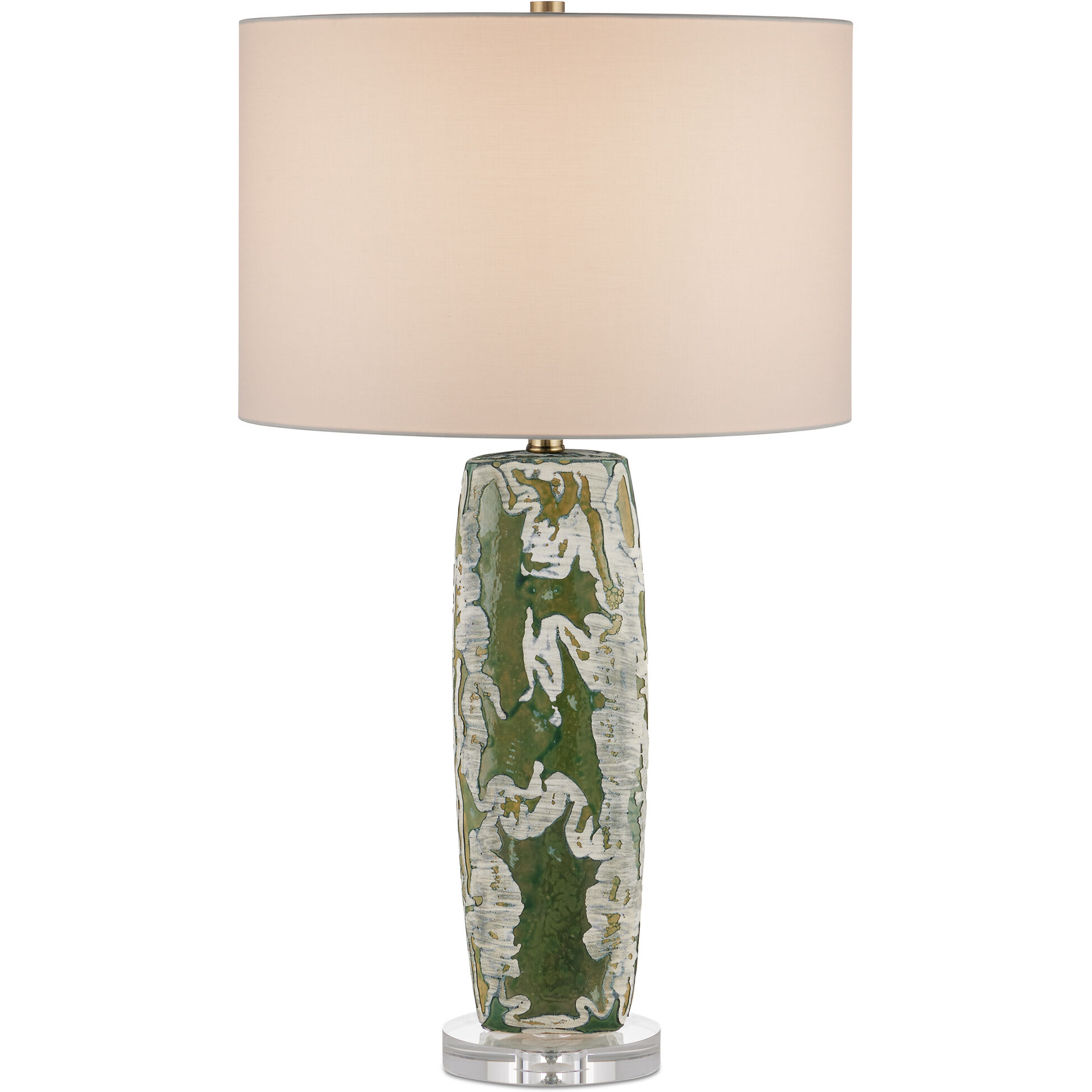 Zowan 29.25 inch 150 watt Matte Green Smoke/Clear Table Lamp Portable Light