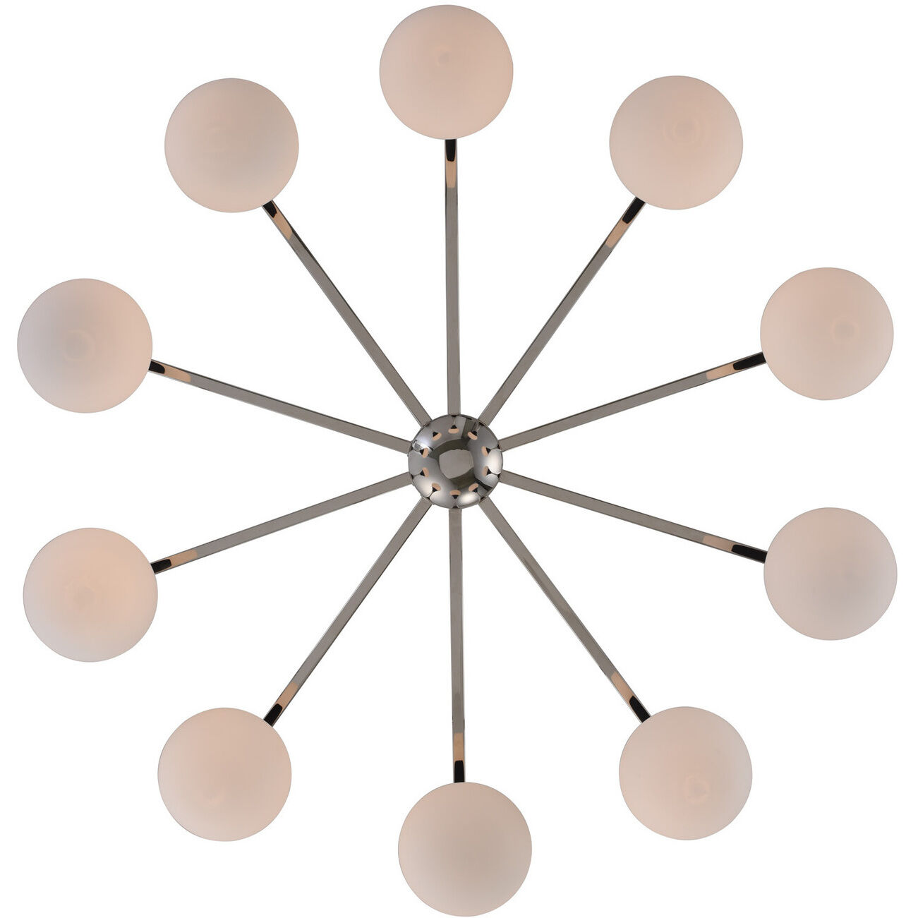 Bogart 10 Light 32 inch Matte Black with Polished Nickel Chandelier Ceiling Light